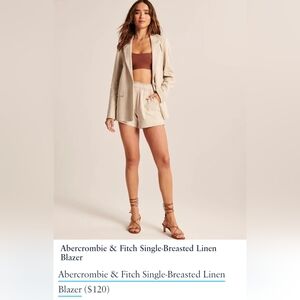 Abercrombie single-breasted LiNEN blazer, size medium.
